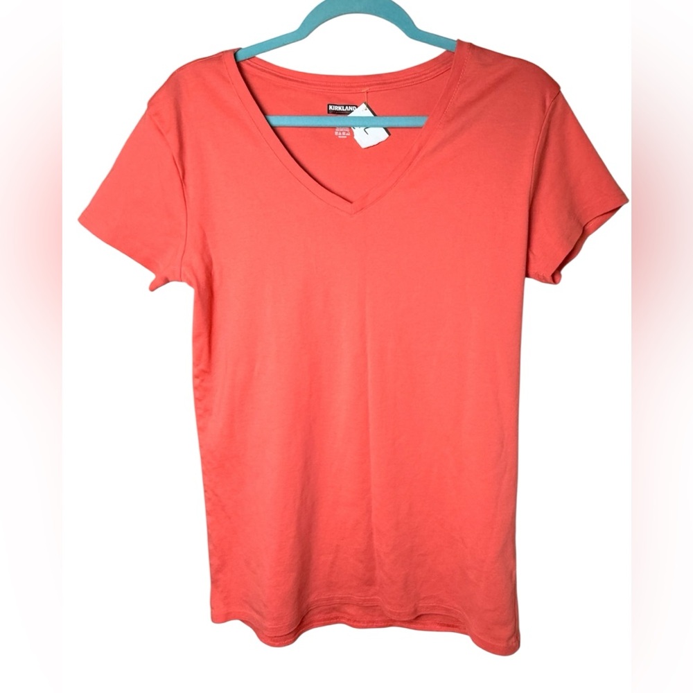 🌺 Kirkland Signature XL Coral Short Sleeve V-Neck Tee